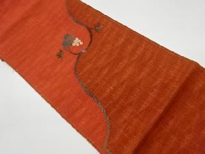 リサイクル　手織り紬すくい織葡萄模様織出し袋帯